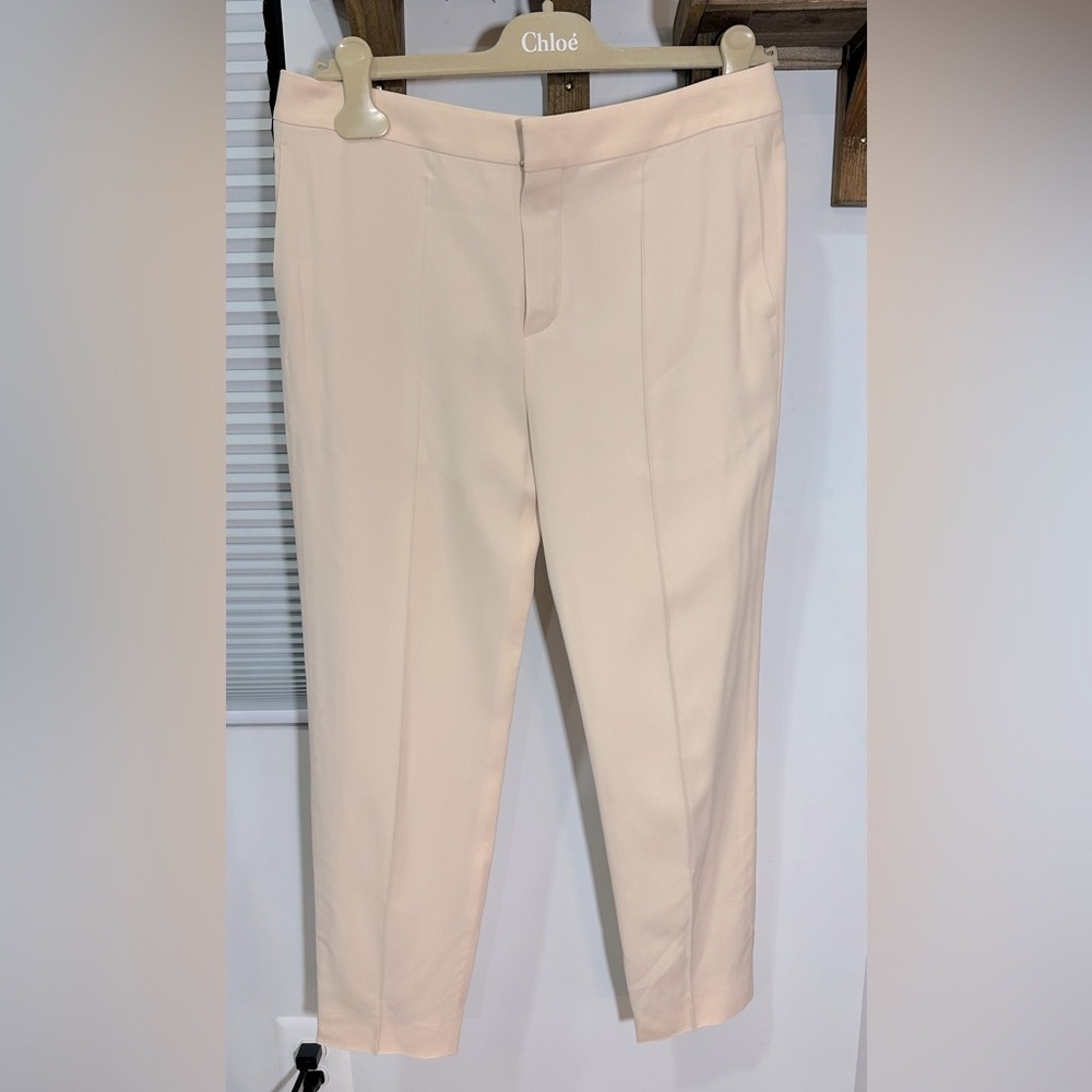 NWT Chloé Pinky Beige Ankle Trousers Pants FR 38 (US 6)